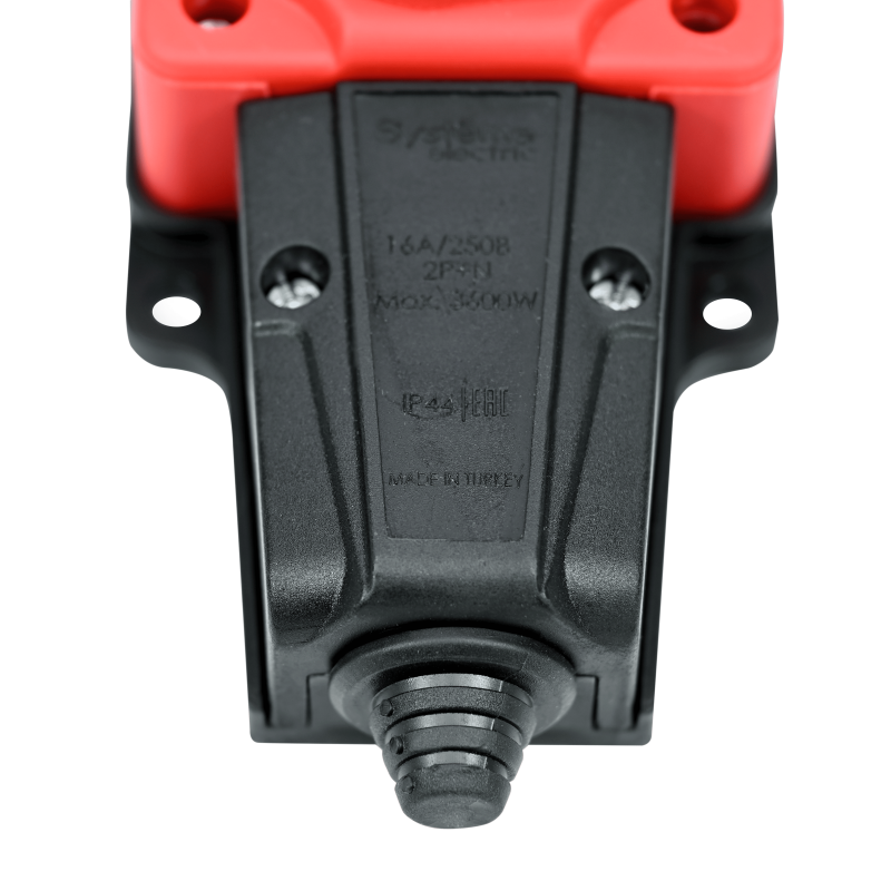 Колодка удлинителя 3-м 16А IP44 MultiSet 2P+E 250В каучук красн. SE MST4123RD