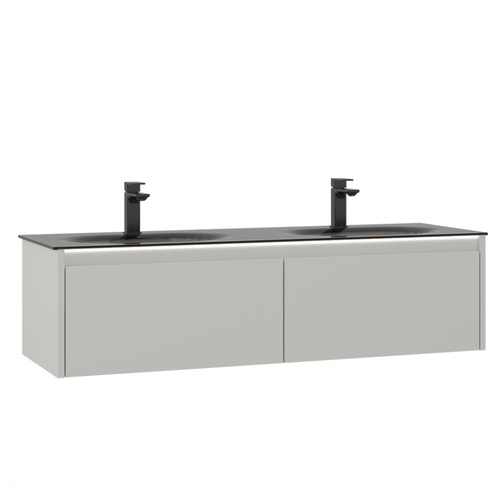 Тумба с раковиной ORKA Lisbon 130 подвесная, кашемировый матовый