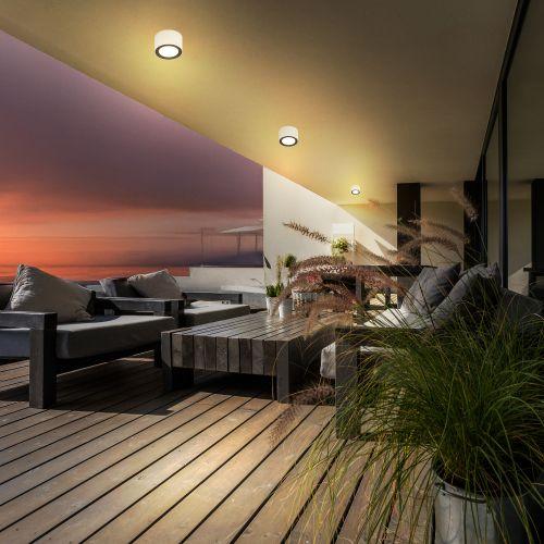 Светильник OL28 WH/BK GX53 IP44 настенно-потолочный спот черн./бел. Эра Б0055581