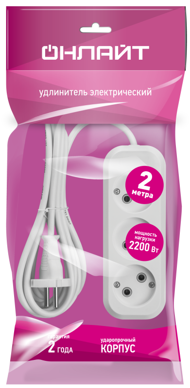 Удлинитель 90 507 OPE-S-03-200-X-2x1 ОНЛАЙТ 90507