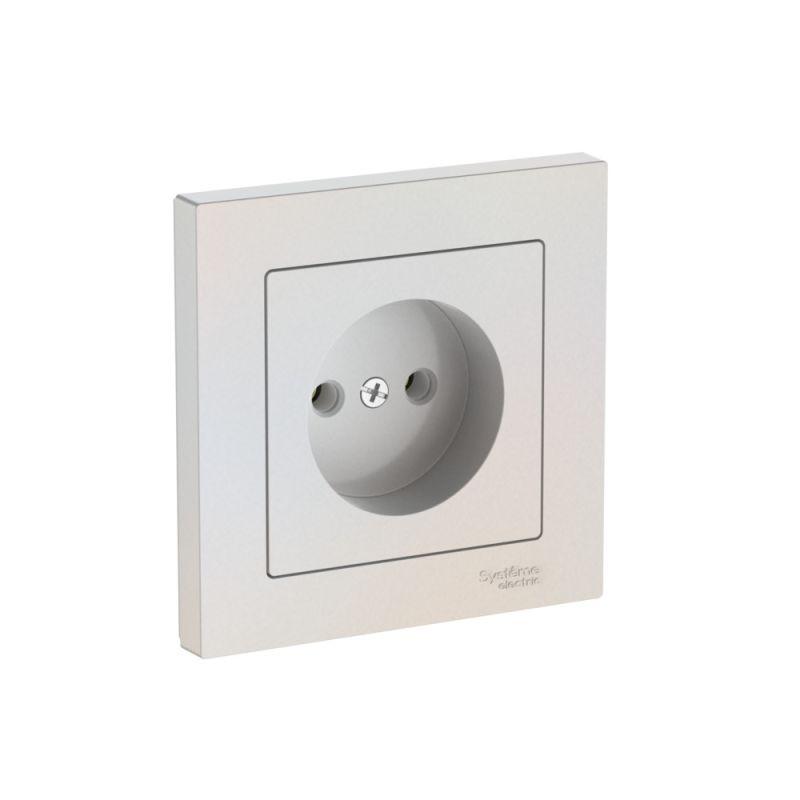 Розетка AtlasDesign 16А без заземл. быстрозажим. клем. в сборе жемчуж. SE ATN000440S