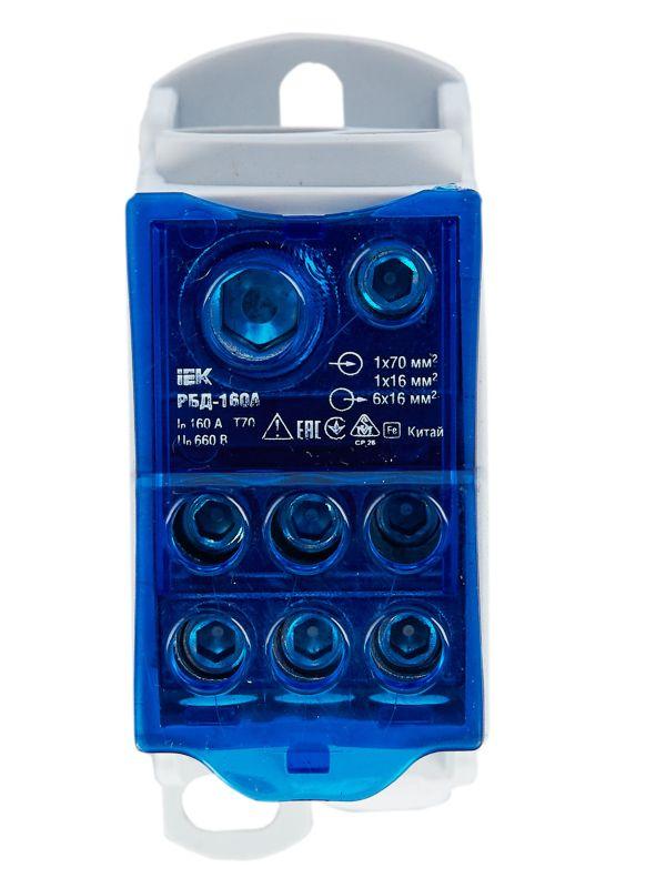 Блок распределительный на DIN-рейку РБД-160А IEK RBD-160