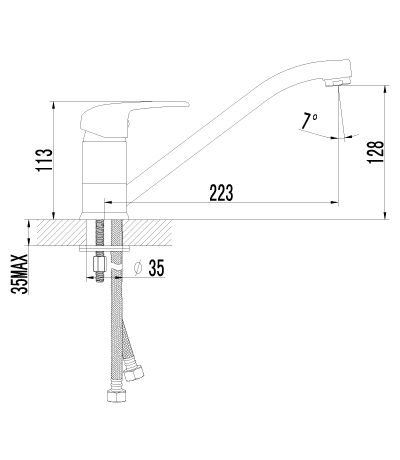 Смеситель для кухонной мойки Lemark Pramen (LM3304C)