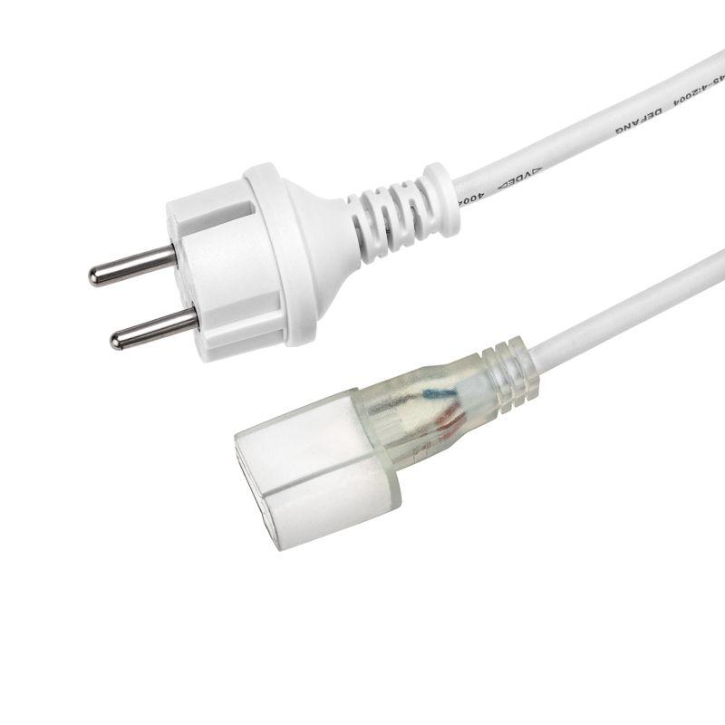 Набор установочный для односторон. гибкого неона 15х26мм (шнур питания каучук с диодным мостом и вилкой; заглушка; переходная муфта; игла) 1.5м Neon-Night 134-504