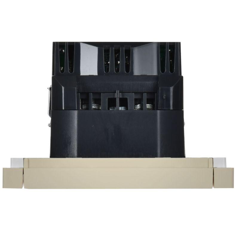 Розетка FORTE&PIANO FP447 16А USB A+C 18Вт с заземл. защ. шторки винт. крепл. ваниль IEK FP-R14-16-U22-018-K10