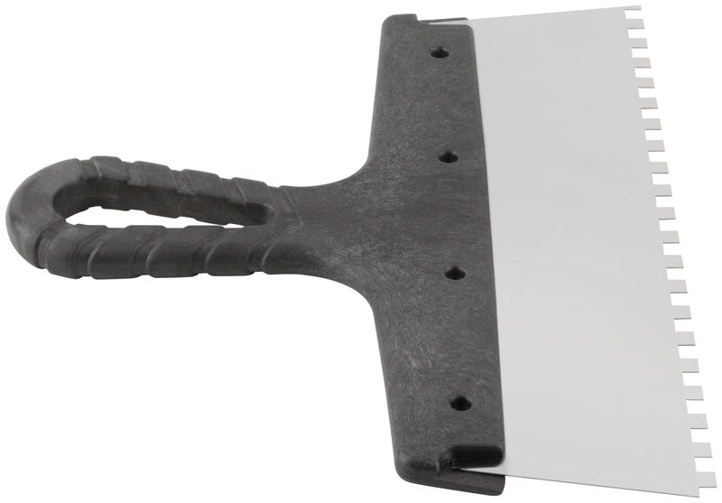 Шпатель фасадный зубчатый 250мм/зуб 6мм нерж. КУРС 06607