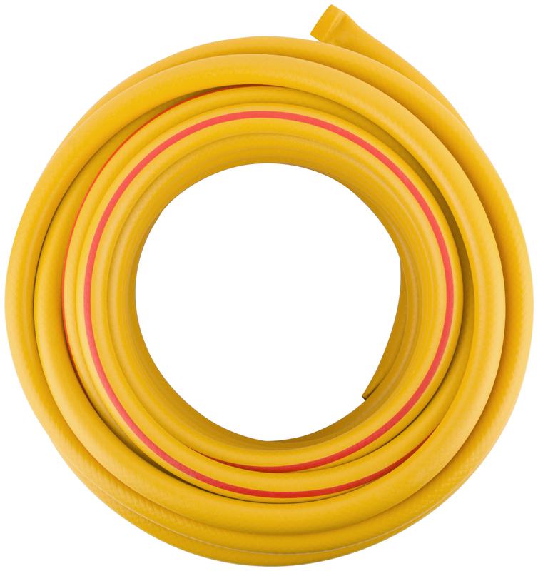 Шланг поливочный трехслойный армированный 3/4дюймх2.2ммх25м желт. КУРС 76318