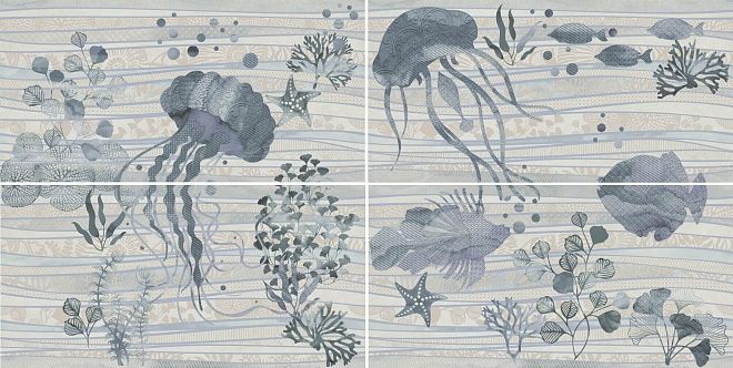 Панно Маритимос 60х120, HGD\A374\4x\11144R