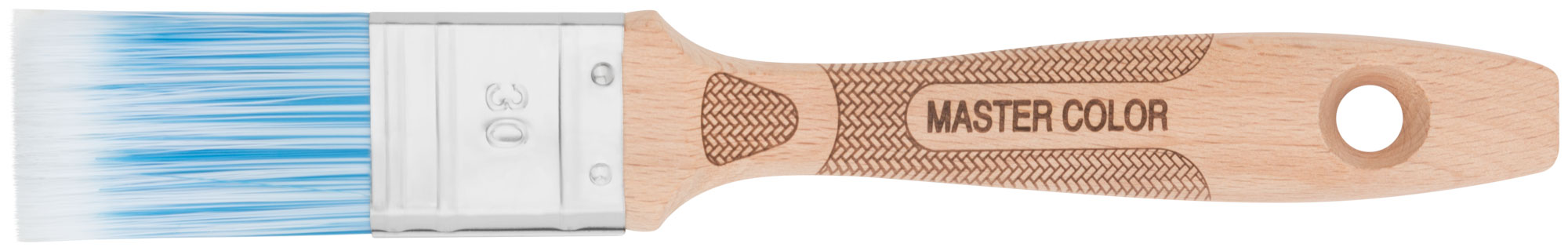 Кисть флейцевая, толщ. 14,4 мм, ПБТ-щетина, нерж. обжим., буковая ручка, ширина 30 мм