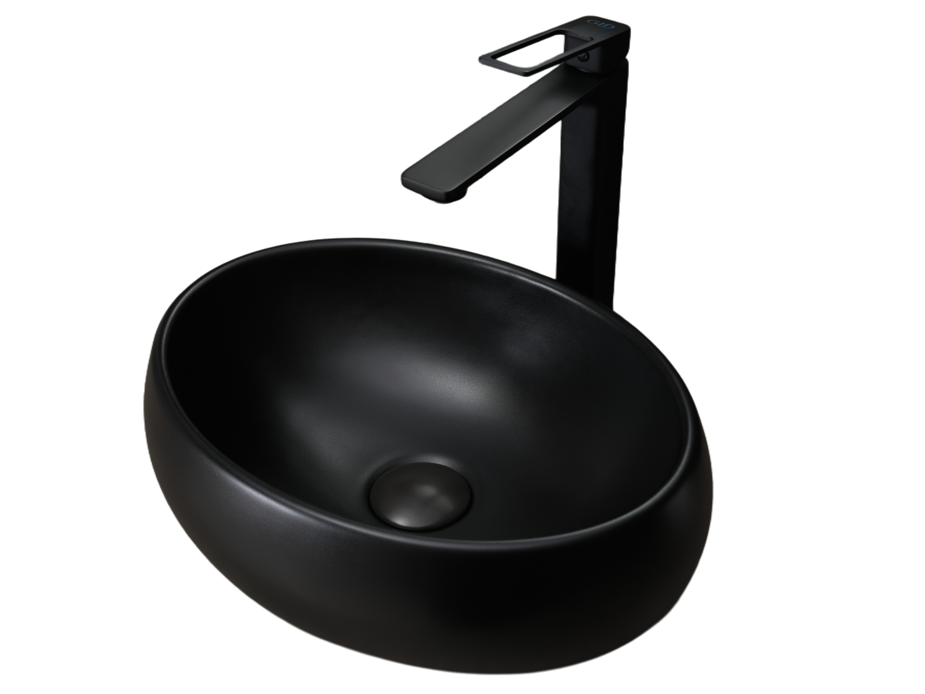 Раковина Gid Bm9030ds 53384 накладная черная матовая 40x30x13.5