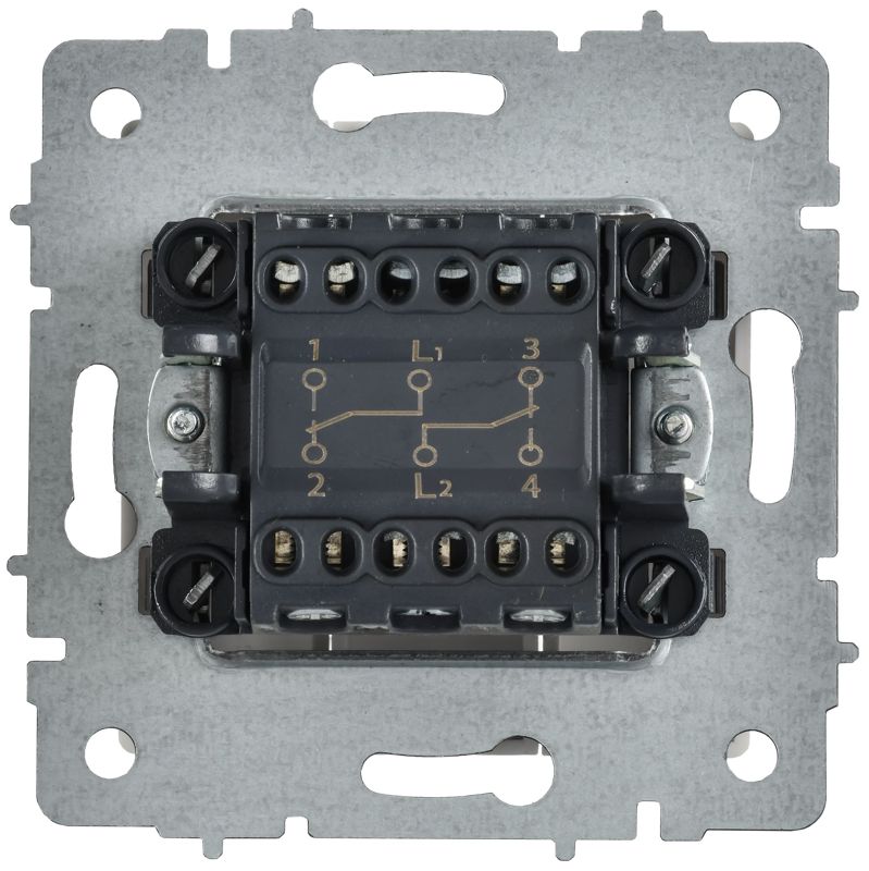 Выключатель проходной 2-кл. СП BRITE ВС10-2-6-БрАБ 10А механизм арктич. бел. IEK BR-V22-0-10-K91