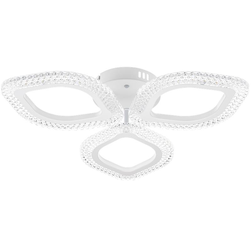 Люстра потолочная светодиодная диммируемая TERAMO 460х460х75мм 78Вт 2700К/4200К/6400К 16кв.м бел. Ritter 52174 1