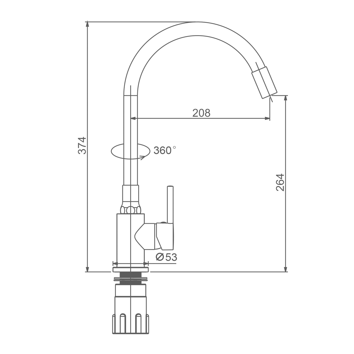 Смеситель для кухни Splenka S201.4408.03, золотой сатин