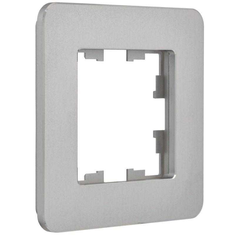 Рамка 1-м BRITE РУ-1-1-Бр метал. алюм. RE IEK BR-M12-M-01-K47