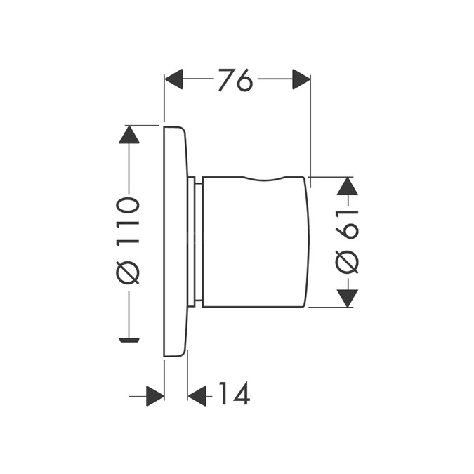 Внешняя часть Hansgrohe Trio Quattro S 15932000