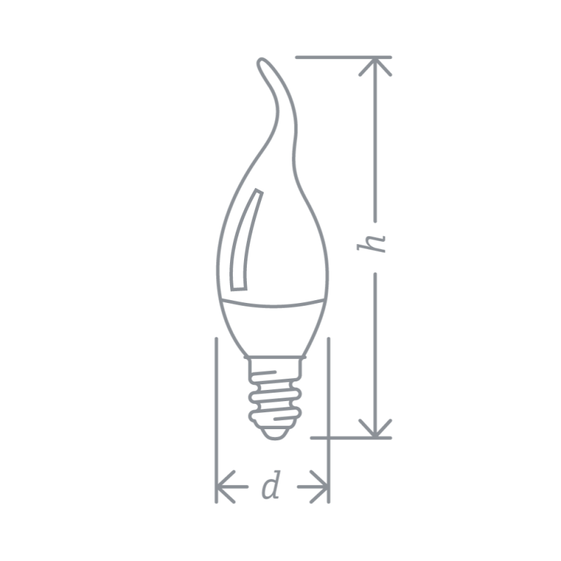 Лампа светодиодная 61 331 NLL-FC37-8.5-230-4K-E14-FR 8.5Вт свеча на ветру 4000К нейтр. бел. E14 680лм 176-264В Navigator 61331