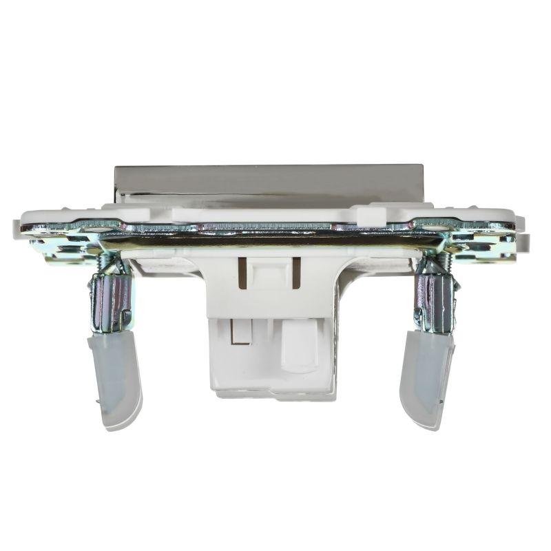 Выключатель кнопочный 1-кл. SKANDY 10А SK-V14N никель IEK SK-V17-0-10-K50