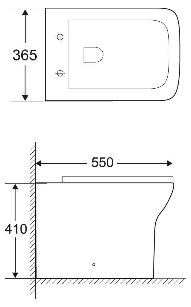 Чаша приставного унитаза BelBagno ROMANO BB248CBR