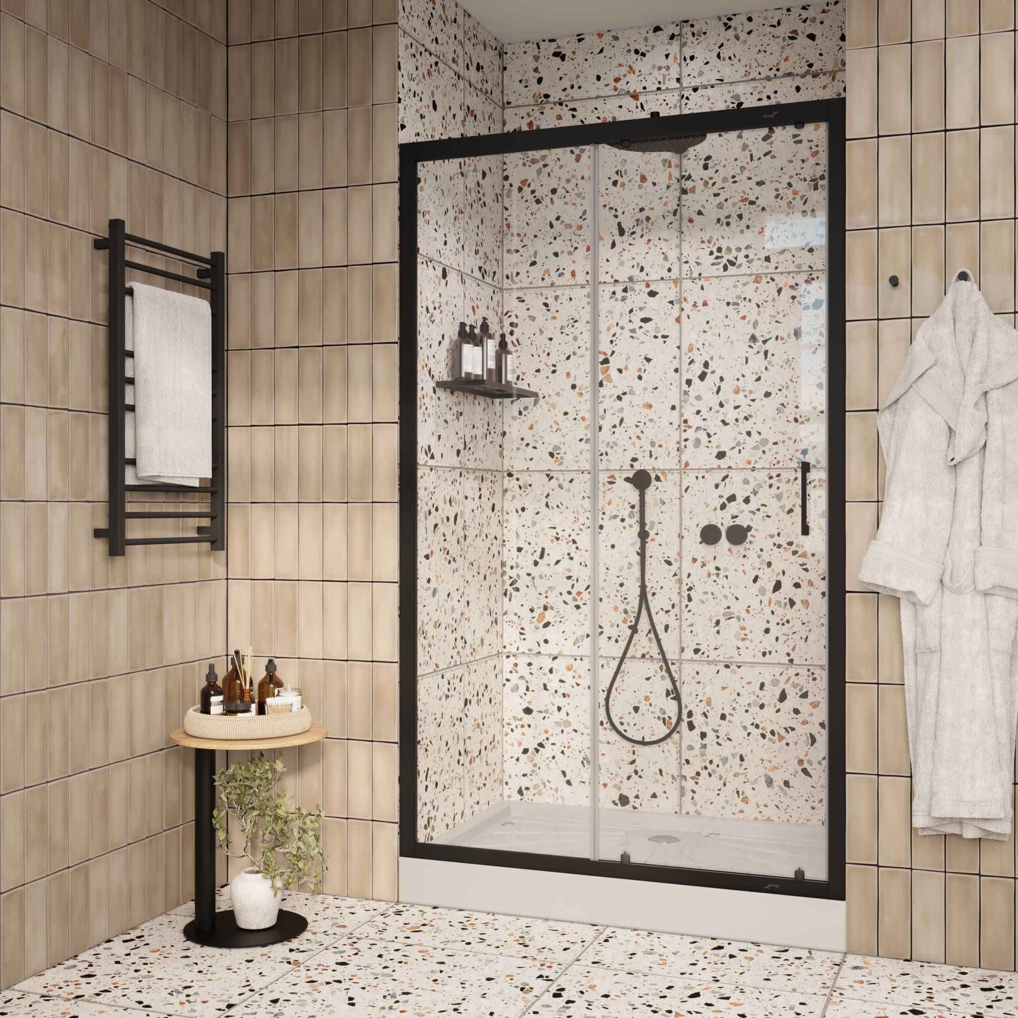 Дверь GLORIA D120B душевая в нишу Ceruttispa (120х195)