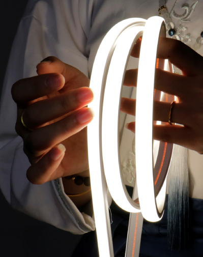 Лента светодиодная Neon MoonLight 12Вт/м 24В 3000К 12мм IP67 480LED/м (уп.5м) VARTON VLS-67-12-ML-12-480-30