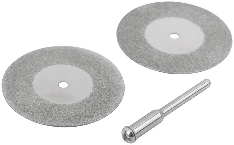 Круг с алмазным напылением 2шт и штифт диам. 3мм 40мм FIT 36932