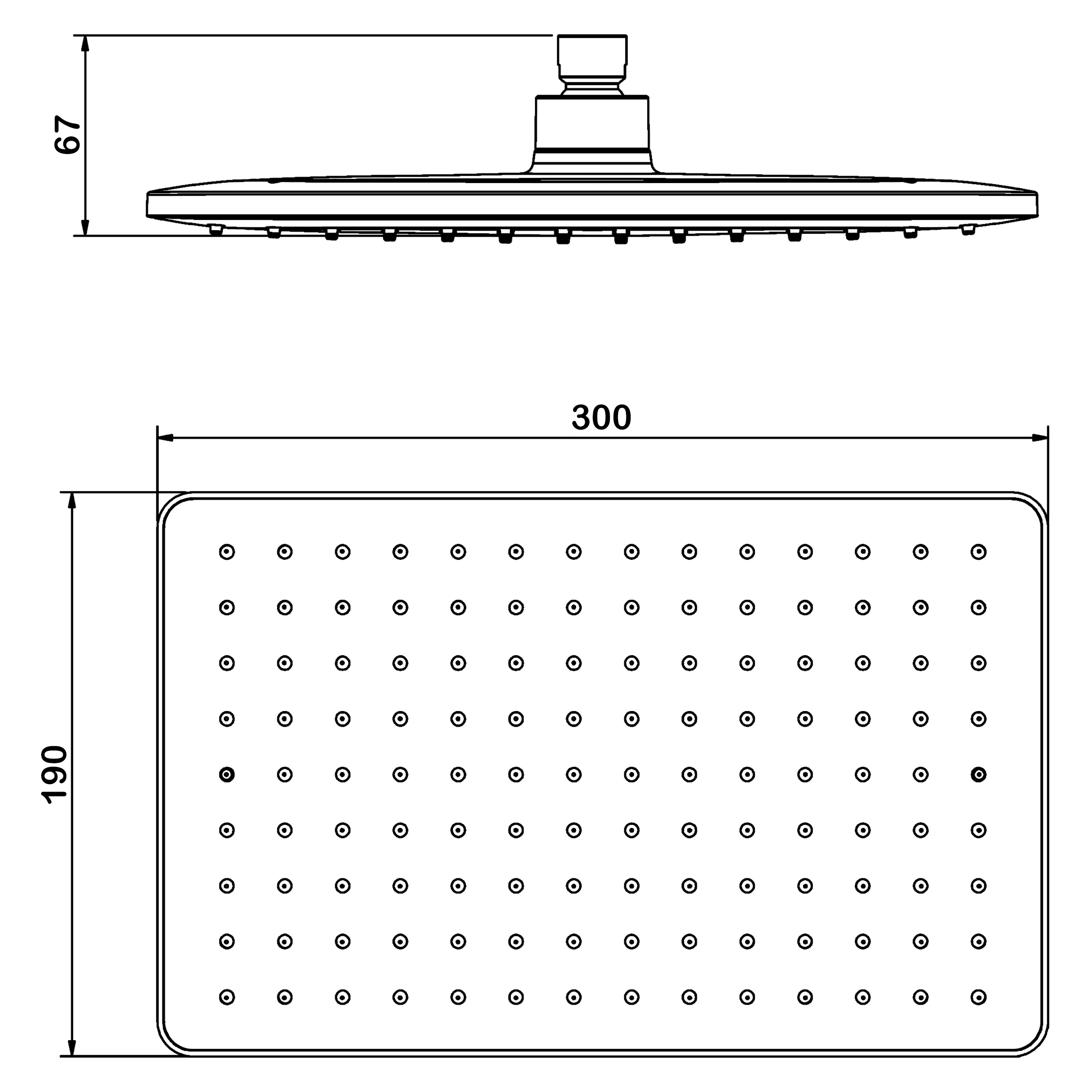 Верхний душ Swedbe Calypso 5041