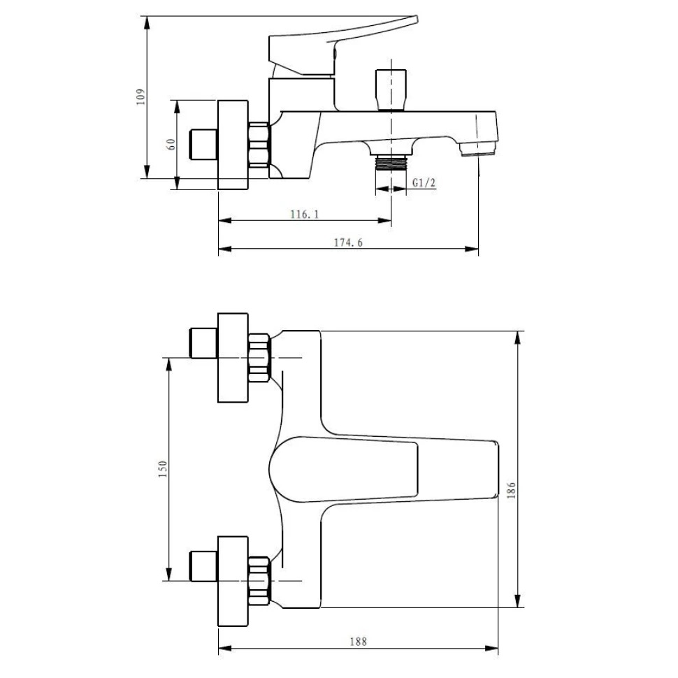 Смеситель для ванны Savol SK-H3101, сатин