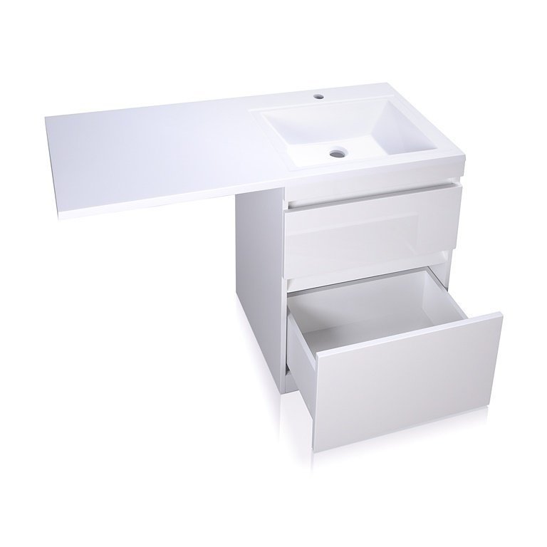 Тумба напольная "Даллас 120", Люкс белая, PLUS, ЭМАЛЬ