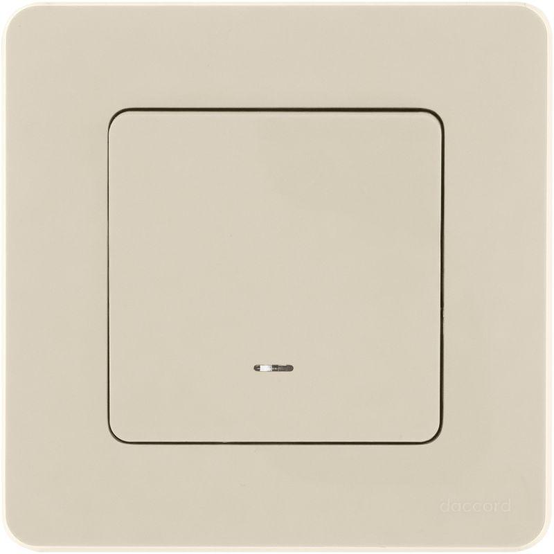 Переключатель 1-кл. Inspiria 10А IP20 250В 10AX с подсветкой/индикацией механизм сл. кость IEK 673661