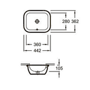 Раковина Jacob Delafon Vox EYC102-00 44.2х36.2 см