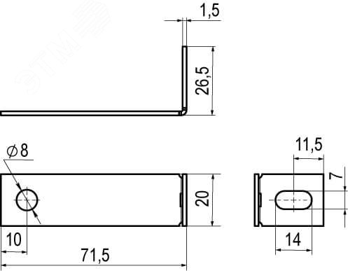 Держатель огнестойкой перегородки для консолей BBL/BBM