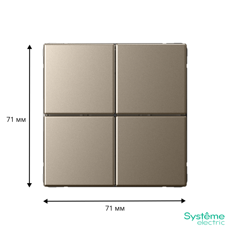 Выключатель сценарный 4-кл. ArtGallery (сх. 1) шампань SE GAL000574