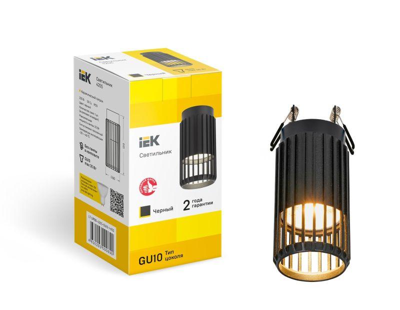 Светильник 4205 потолочный GU10 черн. IEK LT-UPB0-4205-GU10-1-K02
