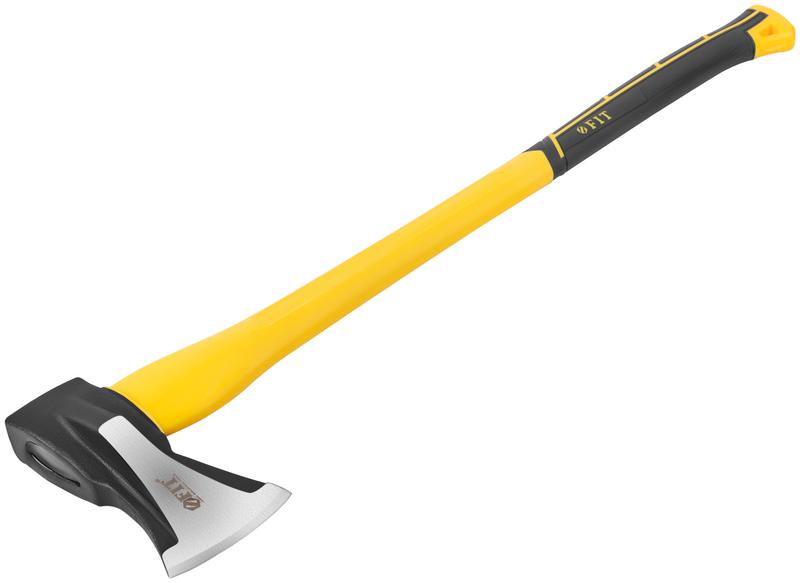 Топор-колун "ушастый" кованый 800мм 2000г фибергласовая длинная ручка FIT 46174