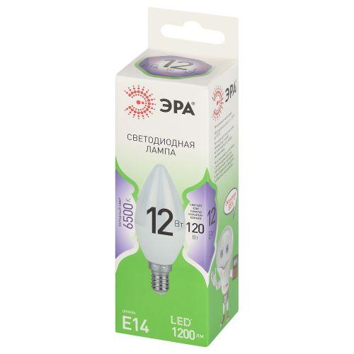 Лампа светодиодная GREEN LINE B35-12W-865-E14 GL 12Вт свеча 6500К свет холод. E14 Эра Б0067092