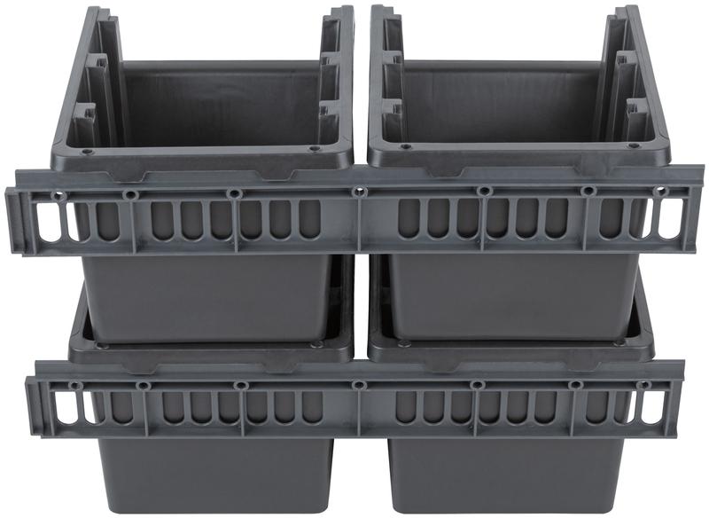 Набор лотков для крепежа (12шт лотков 225х125х125мм+6шт планок) черн. MOS 65702М