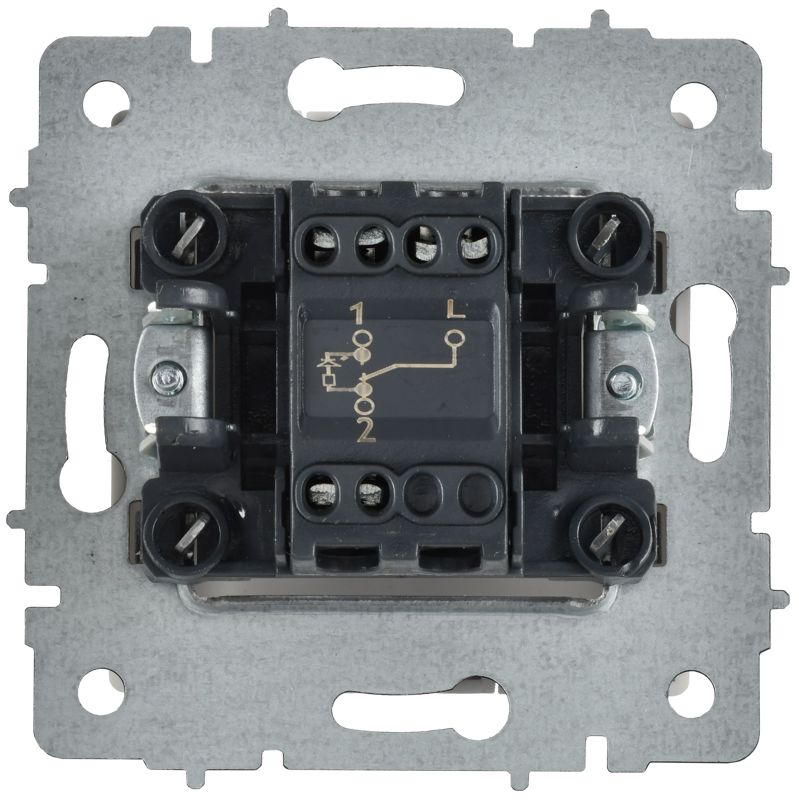 Выключатель проходной 1-кл. СП BRITE ВС10-1-7-БрАБ 10А с индикацией механизм арктич. бел. IEK BR-V12-1-10-K91