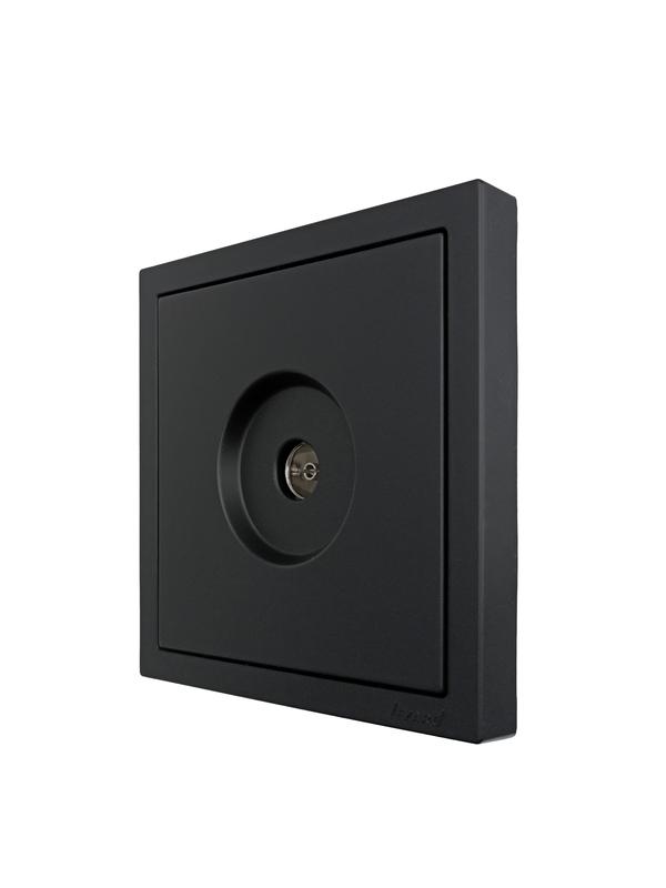 Розетка ТВ проходная СП ZIMA IP20 черн. бархат LEZARD 704-4288-129