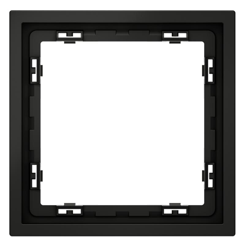 Рамка 1-м S70 пластик. черн. матов. Voltum VLS100108