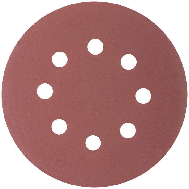 Круг шлифовальные с отверстиями (липучка) алюминий-оксидные 125мм Р 600 (уп.5шт) MOS 39842М