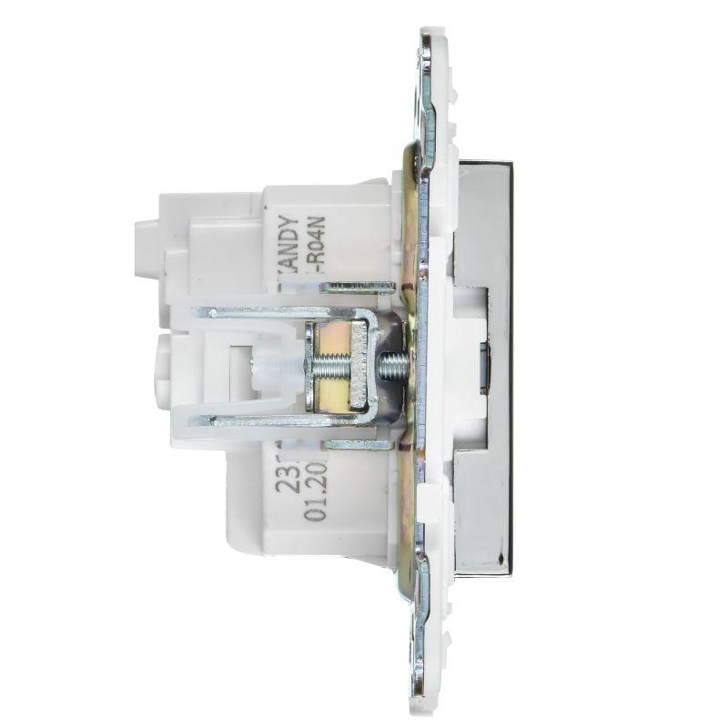 Розетка SKANDY 16А с заземл. без защ. шторок SK-R05N никель IEK SK-R11-16-K50