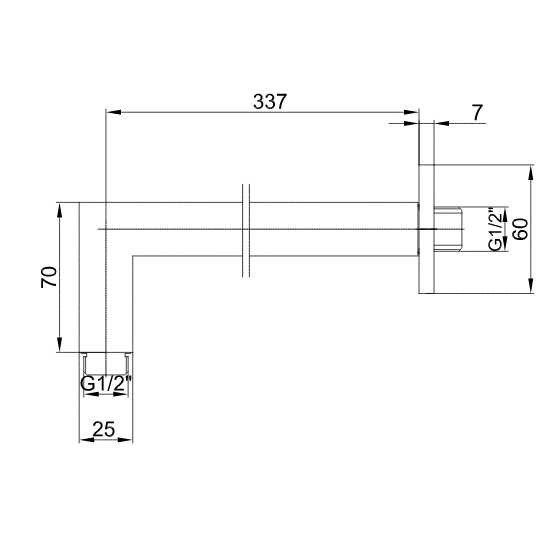Душевой кронштейн ECA 102126699EX
