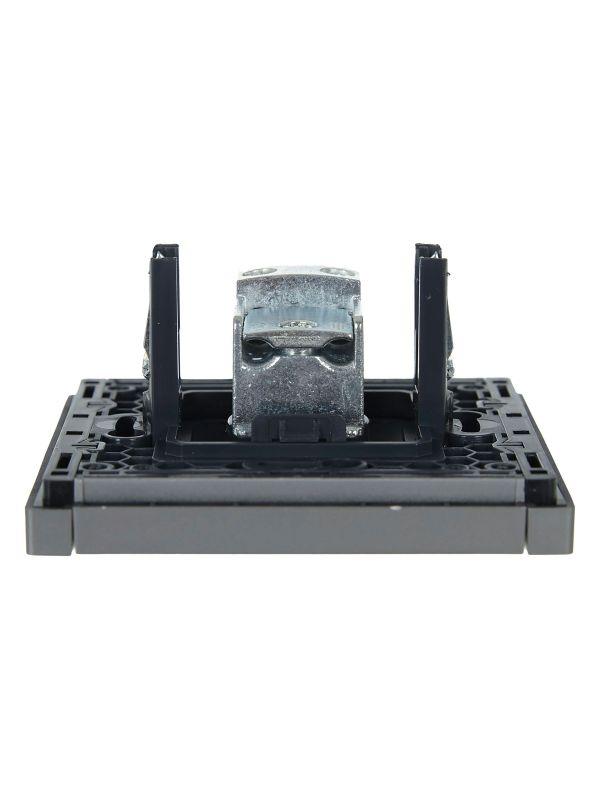 Розетка TV проходная FORTE&PIANO FP529 сталь IEK FP-A10-P-K46