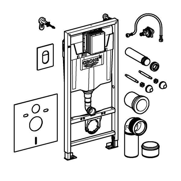 Система инсталляции для унитаза GROHE Rapid SL с панелью смыва Arena Cosmopolitan 38929000