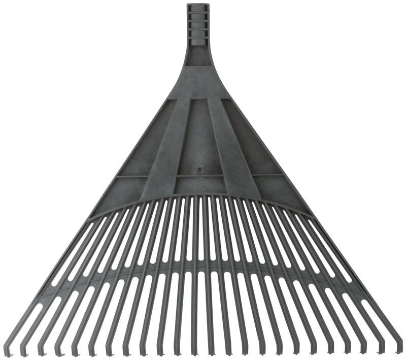 Грабли веерные большие 24 зуба 610х540мм без черенка пластик. 76940