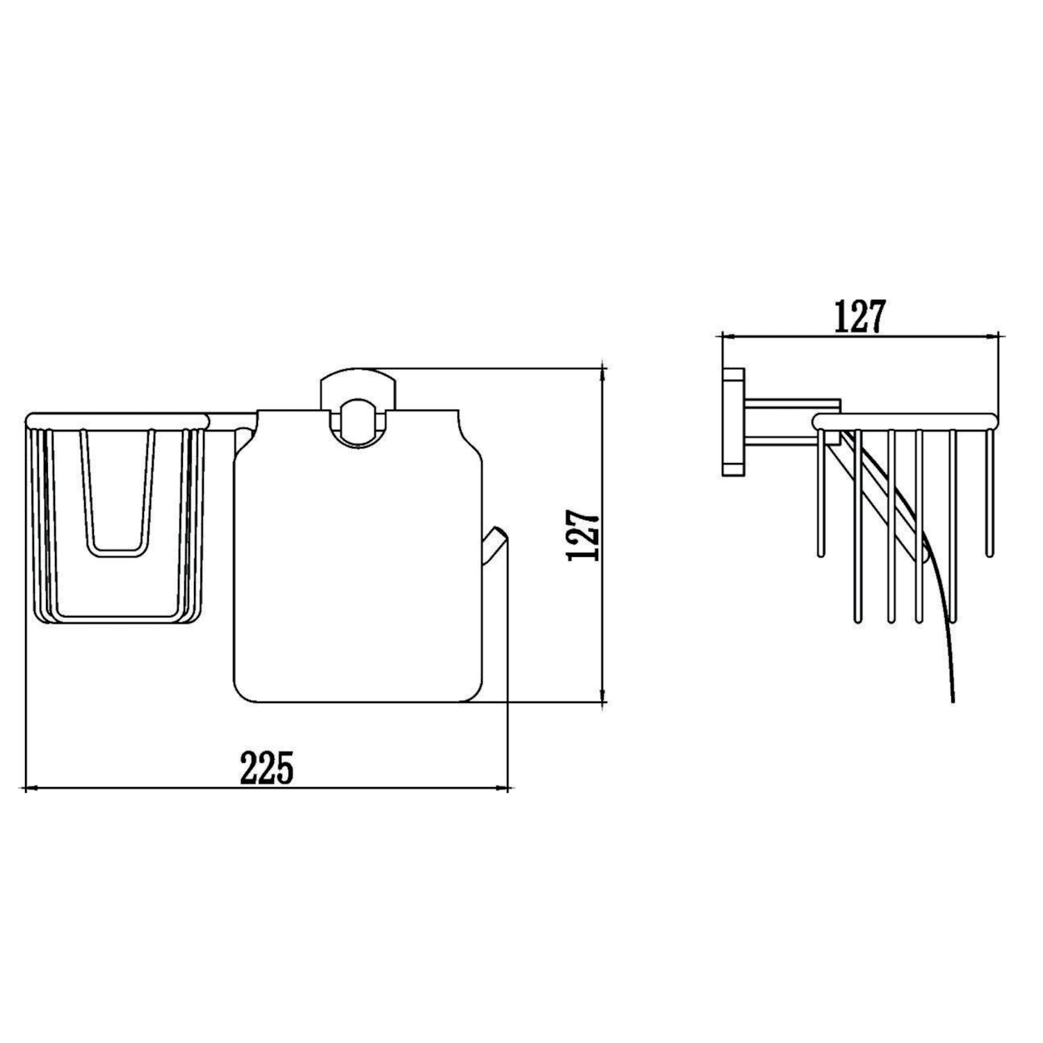 Держатель для туалетной бумаги и освежителя Savol S-R09951, хром