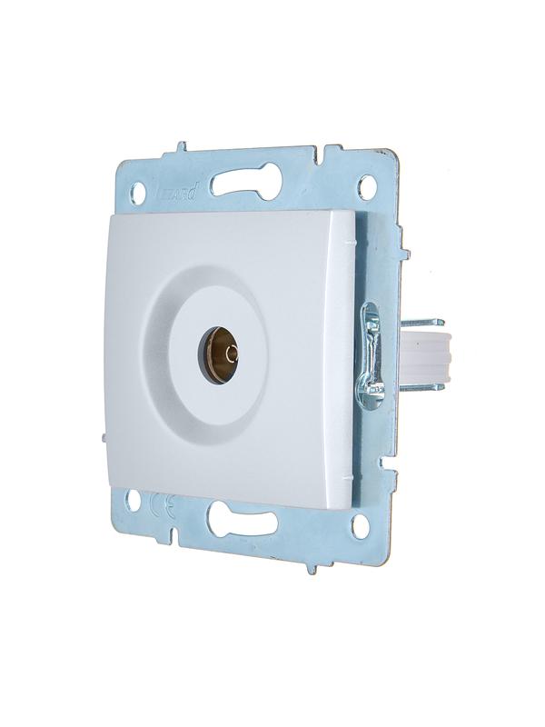 Розетка телевизионная оконечная TV СП ASTI IP20 механизм жемчуж./бел. перламутр. LEZARD 7081-3088-130