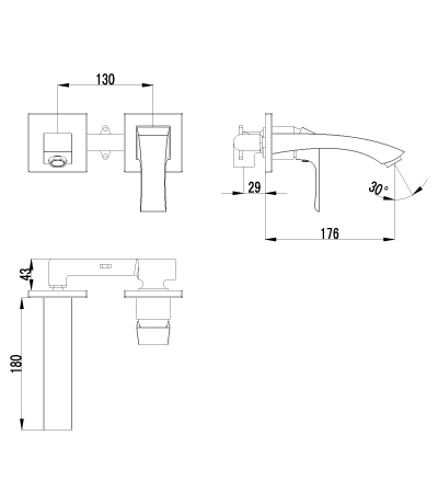 Смеситель для раковины Lemark Unit (LM4526C)