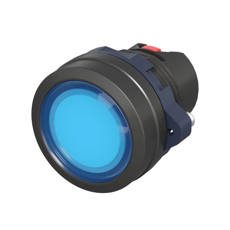 Головка кнопки плоская прозрачная без фиксации син. DKC M22P-FMLBP