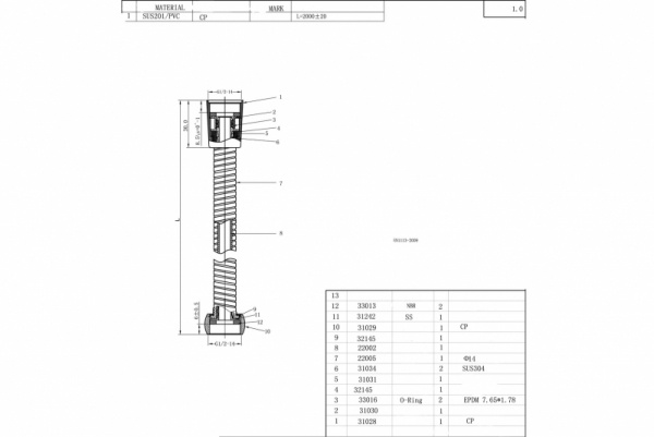 Душевой шланг Bravat (P7234CP-RUS)